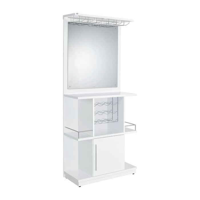 Wendolyn Wine Cabinet with Light in Glossy White - Jack’s Furniture and More (Laredo, TX)