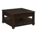 Wagner Square Lift-Top Coffee Table w/ Casters in Cherry - Jack’s Furniture and More (Laredo, TX)