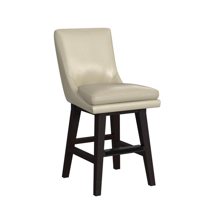 Villanova Swivel Counter Stool with Beige PU in Espresso (2 Per Carton) - Jack’s Furniture and More (Laredo, TX)