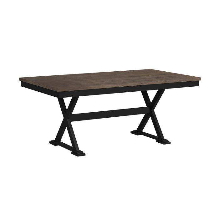 Tulane 6PC Dining Set with Table, 4 Chairs, and Bench in Oak and Black - Jack’s Furniture and More (Laredo, TX)