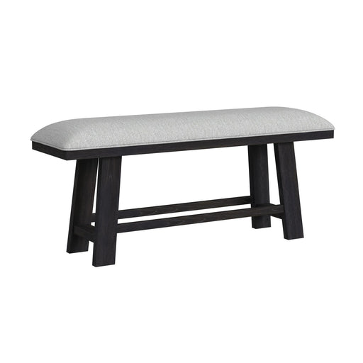 Transcend Counter Bench with Light Grey Fabric in Charcoal - Jack’s Furniture and More (Laredo, TX)