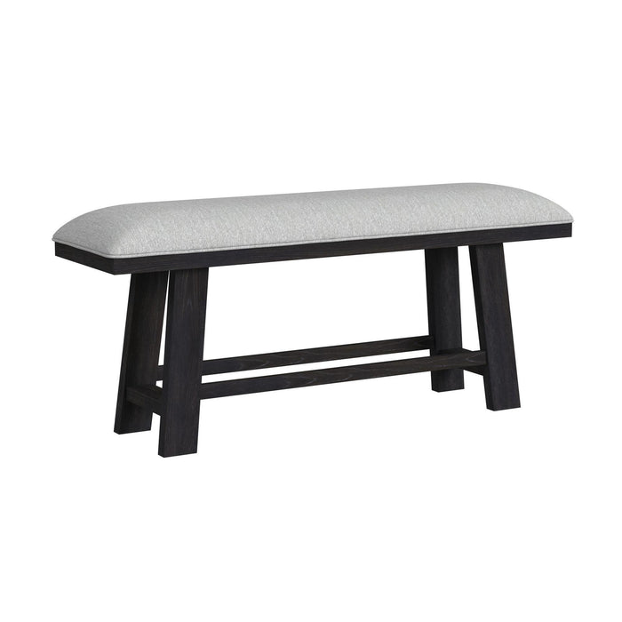 Transcend Counter Bench with Light Grey Fabric in Charcoal - Jack’s Furniture and More (Laredo, TX)