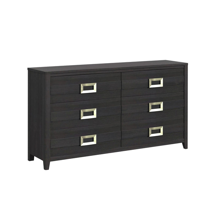 Tobias 6-Drawer Dresser in Black - Jack’s Furniture and More (Laredo, TX)