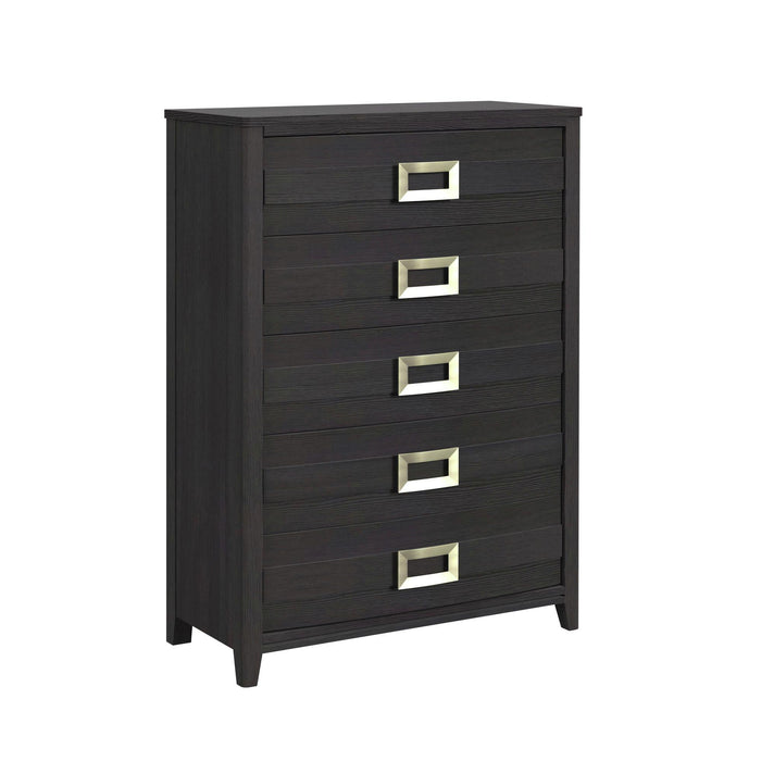 Tobias 5-Drawer Chest in Black - Jack’s Furniture and More (Laredo, TX)