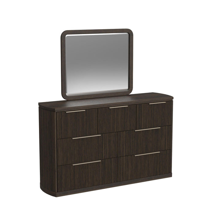 Sylvie Dresser and Mirror Set in Dark Brown - Jack’s Furniture and More (Laredo, TX)