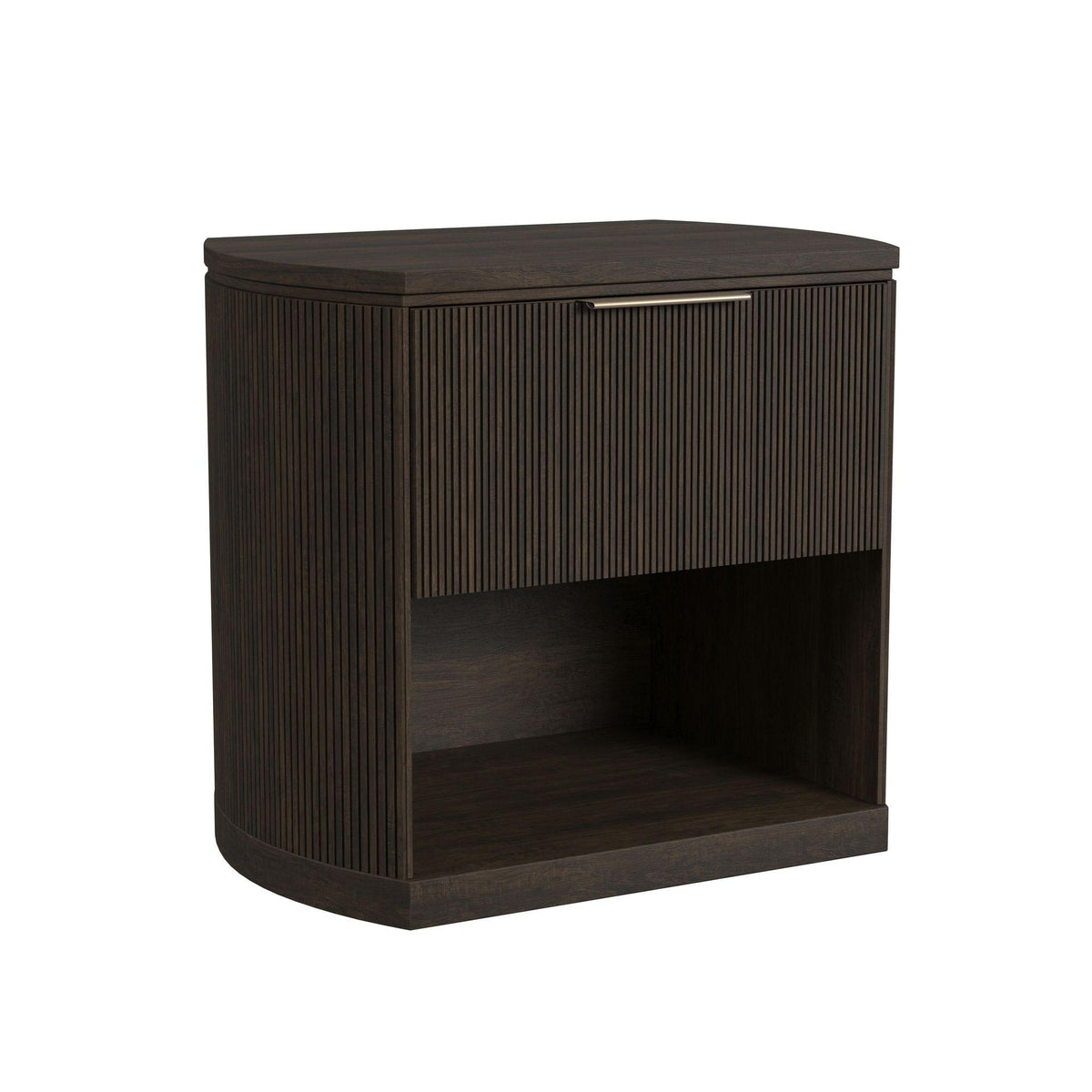 Sylvie 1-Drawer Nightstand with Touch Light in Dark Brown LED - Jack’s Furniture and More (Laredo, TX)