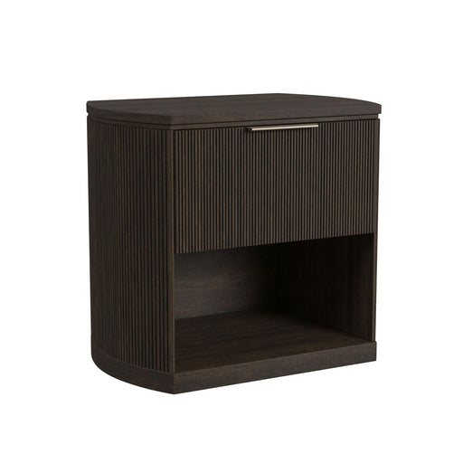 Sylvie 1-Drawer Nightstand with Touch Light in Dark Brown LED - Jack’s Furniture and More (Laredo, TX)