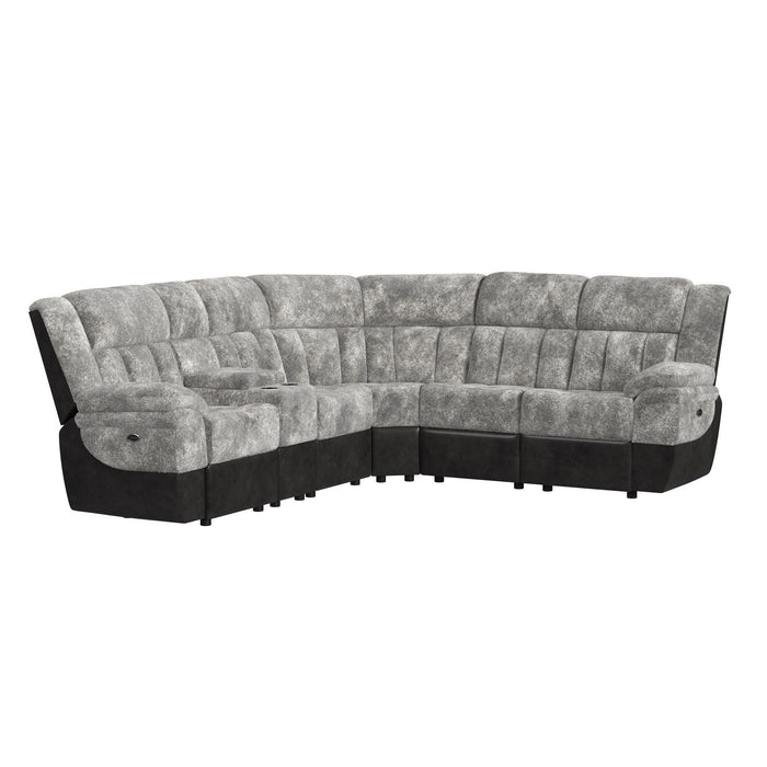 Santorini 6PC Motion Sectional Set in Dillon/Shire Grey - Jack’s Furniture and More (Laredo, TX)