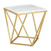 Riko Square End Table W/Gold Metal Leg - Jack’s Furniture and More (Laredo, TX)
