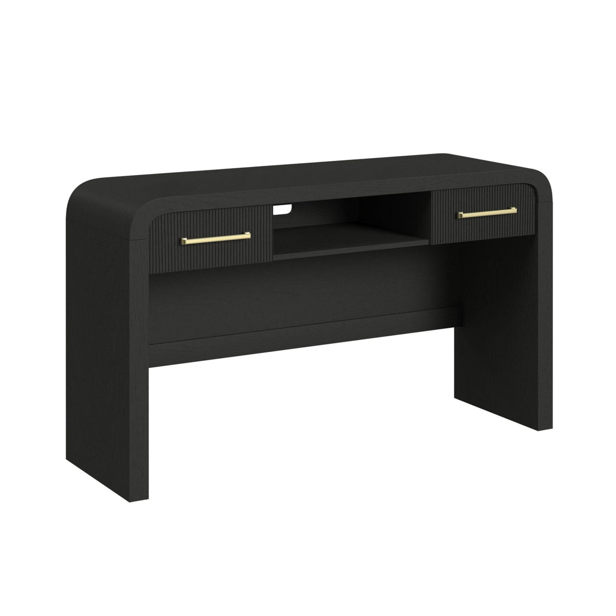 Ridgemont Dressing Table in Black with Grain