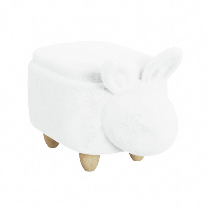 Rabbit Storage Stool in White - Jack’s Furniture and More (Laredo, TX)