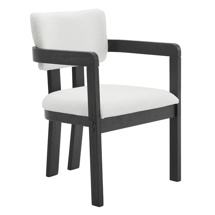 Portland Arm Chair with Snow White Fabric in Black (2 Per Carton) - Jack’s Furniture and More (Laredo, TX)