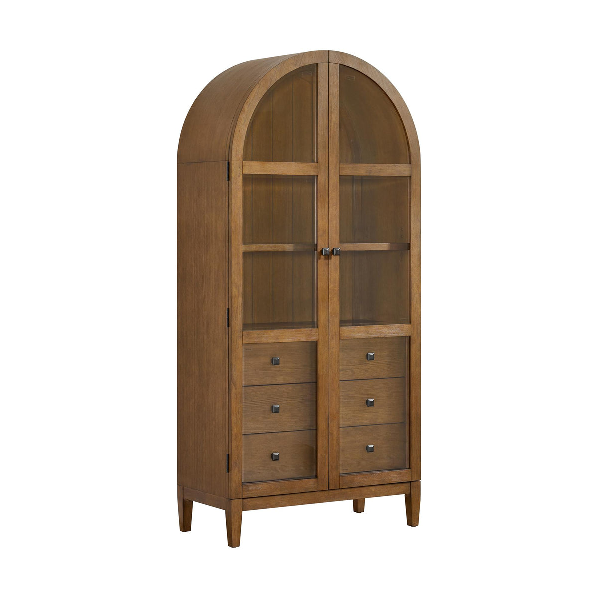Portico Display Cabinet in Brown Oak - Jack’s Furniture and More (Laredo, TX)