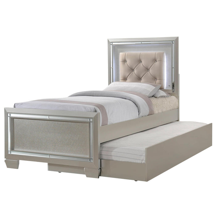 PLATINUM YOUTH TTWIN PLATFORM W/ TRUNDLE 6PC BEDROOM SET - Jack’s Furniture and More (Laredo, TX)
