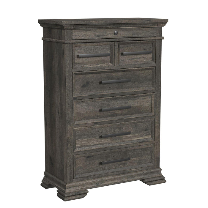 Park Ridge 6-Drawer Chest in Charcoal - Jack’s Furniture and More (Laredo, TX)