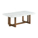 Morris Coffee Table in Espresso W/White Marble Top (3A Packing) - Jack’s Furniture and More (Laredo, TX)