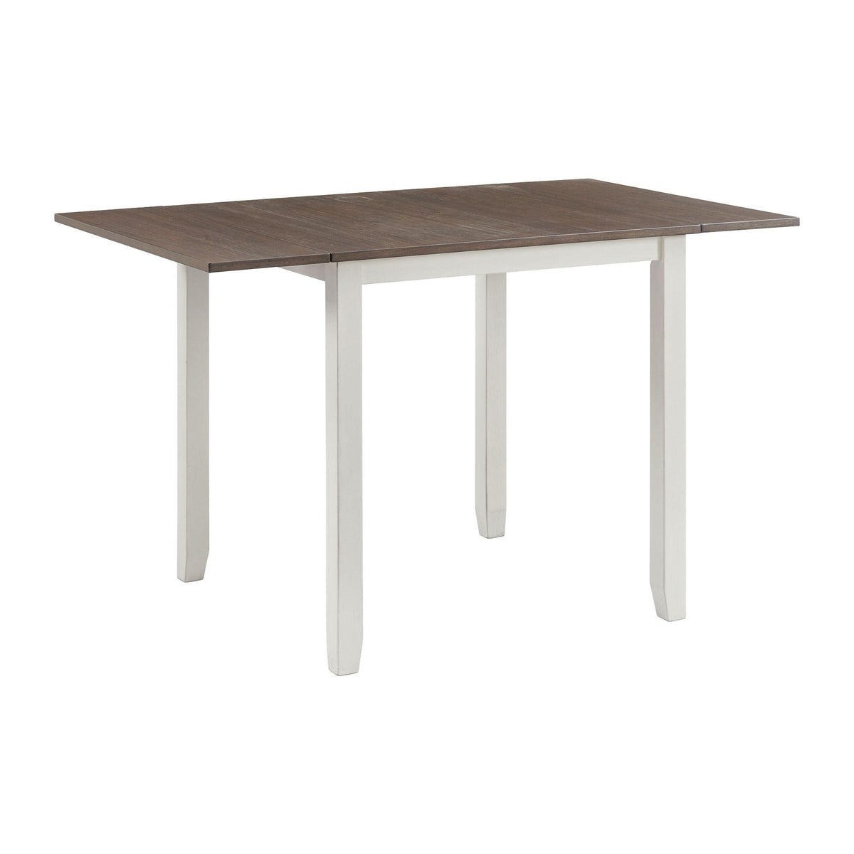 Martin 3 pc Drop Leaf Dining Set (Dark Brown Top - White Base)