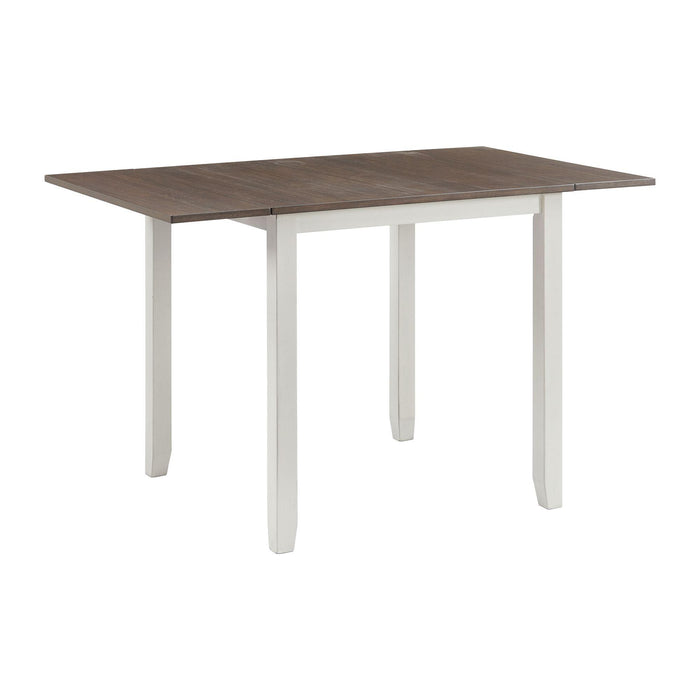 Martin 3 pc Drop Leaf Dining Set (Dark Brown Top - White Base) - Jack’s Furniture and More (Laredo, TX)