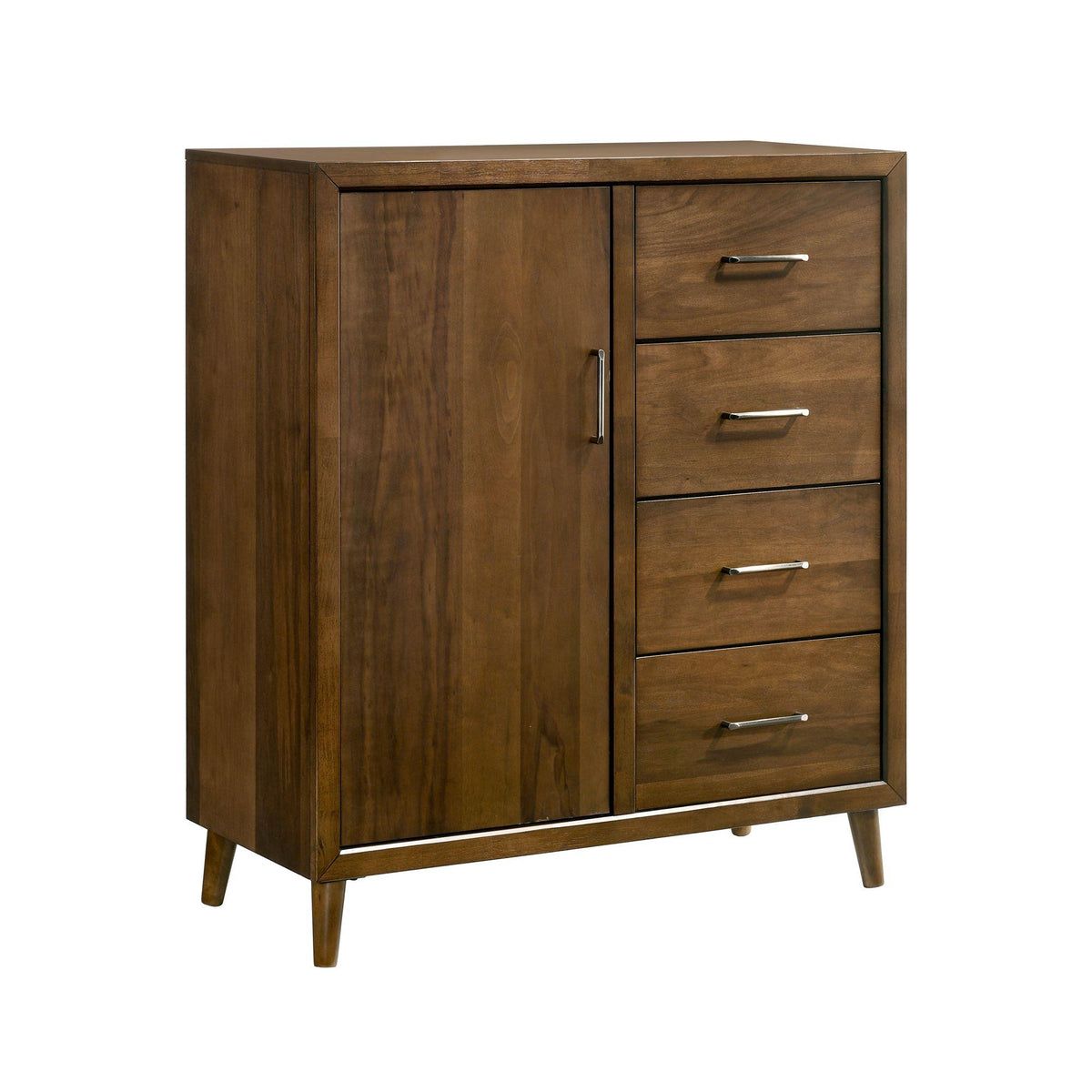 Malibu 4-Drawer Chest in Walnut - Jack’s Furniture and More (Laredo, TX)