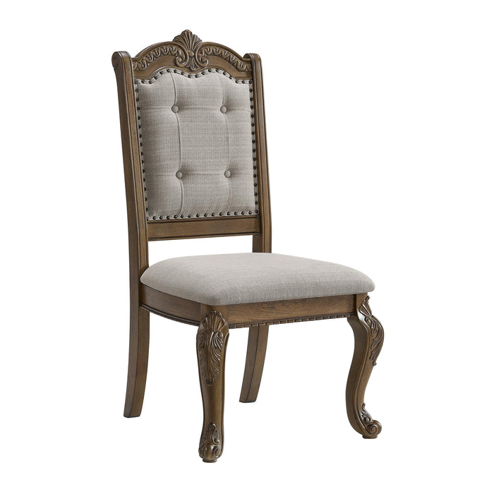 Madison Park Dining Side Chair with Beige Fabric in Walnut (2 Per Carton) - Jack’s Furniture and More (Laredo, TX)