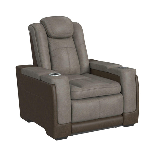 Lantana Power Motion Recliner with Power Headrest, Led ,wireless charger and cup holder in Rocky Grey/Brown - Jack’s Furniture and More (Laredo, TX)
