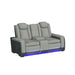 Lantana Power Motion Loveseat with Power Headrest, Led, and Console in Rocky Cement/Charcoal - Jack’s Furniture and More (Laredo, TX)
