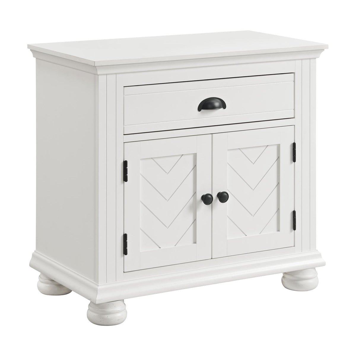 Kona 1-Drawer Nightstand in White - Jack’s Furniture and More (Laredo, TX)