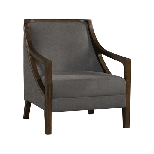 Hopkins Chair w/Brown Arm Columbia Charcoal - Jack’s Furniture and More (Laredo, TX)