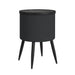 Halo Round Smart End Table in Black - Jack’s Furniture and More (Laredo, TX)