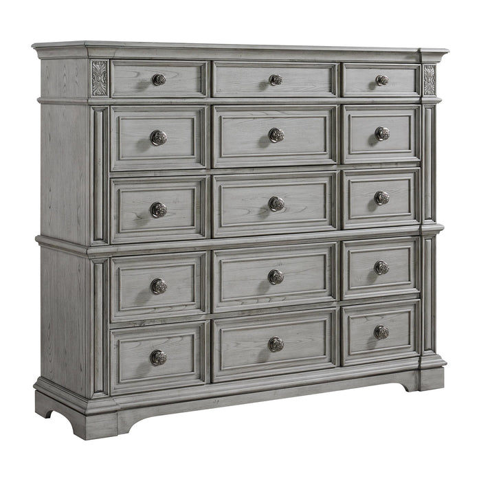 Glenmore 15-Drawer Mansion Chest in Aged Grey - Jack’s Furniture and More (Laredo, TX)