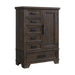 Colorado City 6-Drawer Door Chest in Charcoal - Jack’s Furniture and More (Laredo, TX)