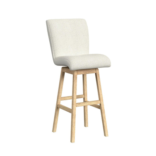 Cambrie UPH Swivel Bar Stool with Beige Boucle in Natural (2 Per Carton) - Jack’s Furniture and More (Laredo, TX)