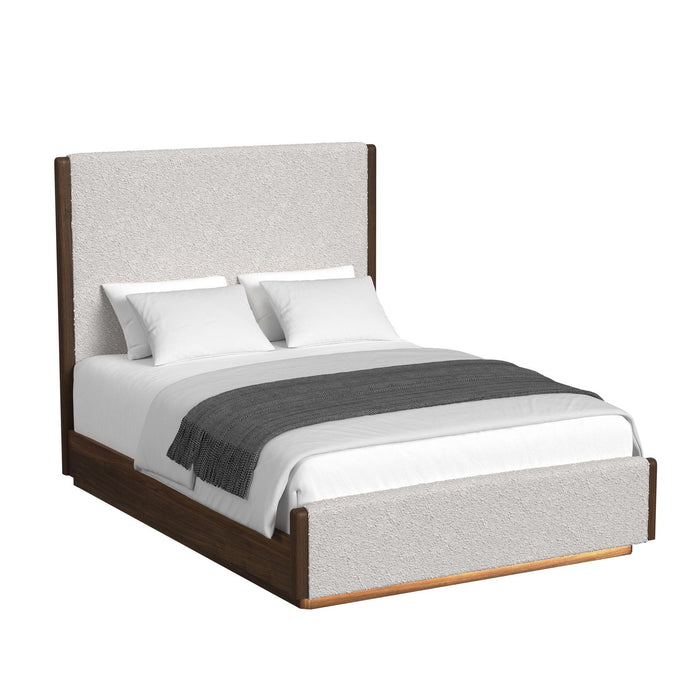 Brisbane UPH Bed with Boucle Beige and LED - Jack’s Furniture and More (Laredo, TX)