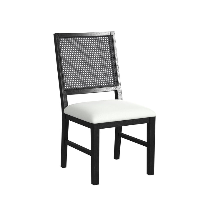 Bahama Breeze Dining Chair with White Fabric in Black (2 Per Carton) - Jack’s Furniture and More (Laredo, TX)