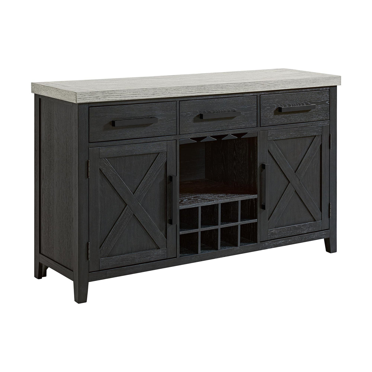 Axel Server in Light Grey and Espresso