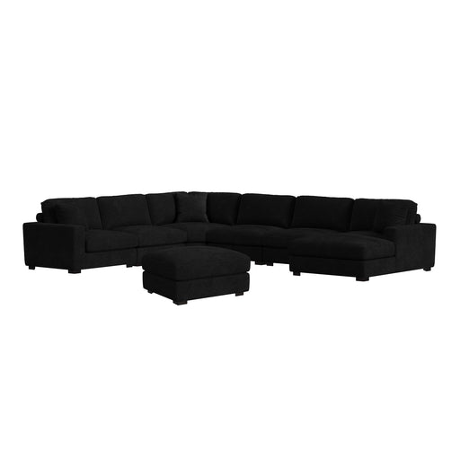 Arizona 7PC Sectional Set with RHF Chaise in Steno Black - Jack’s Furniture and More (Laredo, TX)