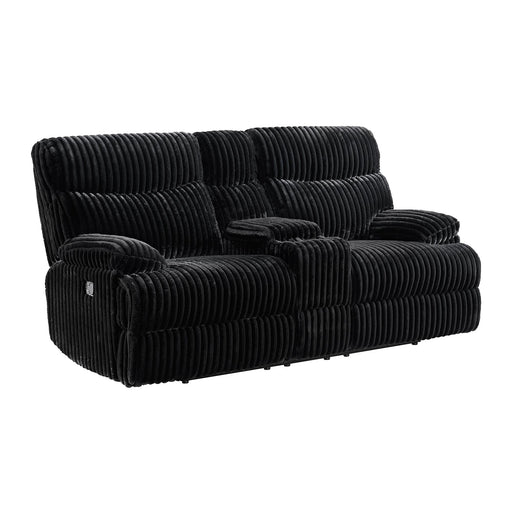 Admiral Motion Loveseat with Console in Masis Black - Jack’s Furniture and More (Laredo, TX)