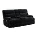Admiral Motion Loveseat with Console in Masis Black - Jack’s Furniture and More (Laredo, TX)