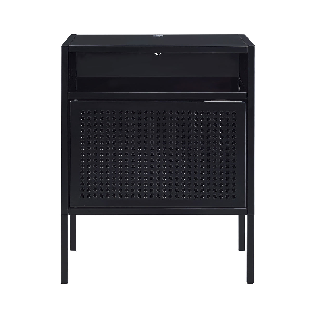 Ember Nightstand (C-1094) BLACK NIGHTSTAND W/ USB - Jack’s Furniture and More (Laredo, TX)