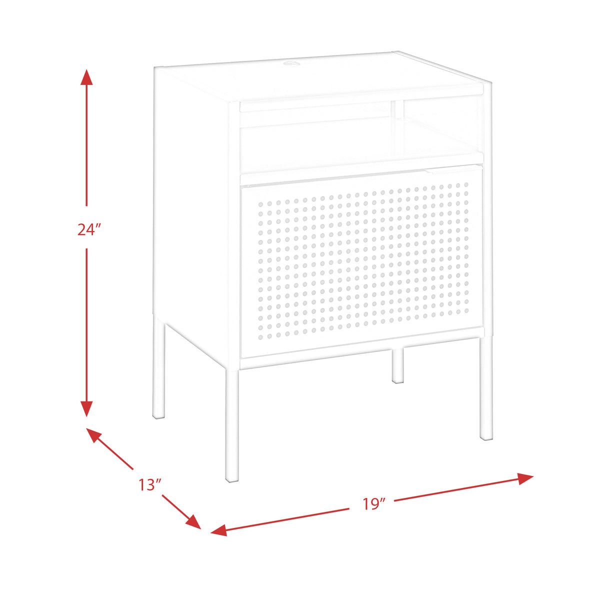 Ember Nightstand (C-1094) BLACK NIGHTSTAND W/ USB - Jack’s Furniture and More (Laredo, TX)