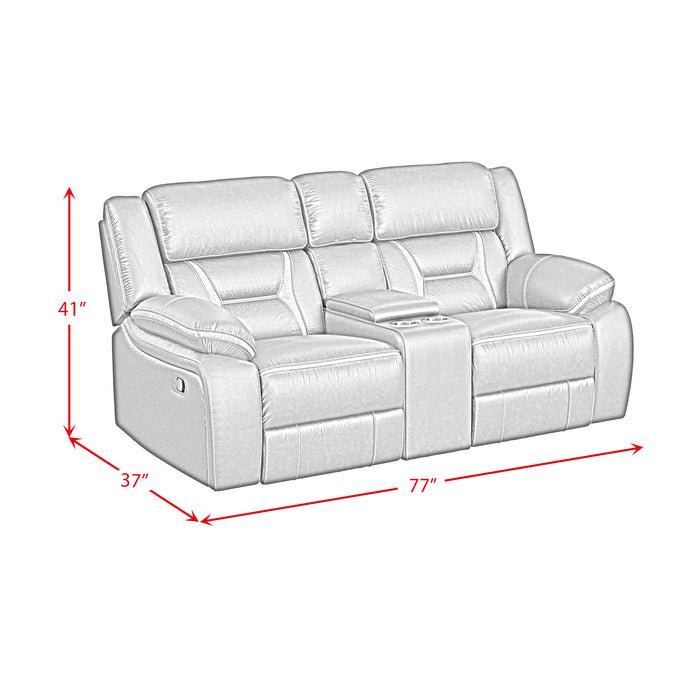 Engage Motion Loveseat with Console in Corral Grey - Jack’s Furniture and More (Laredo, TX)