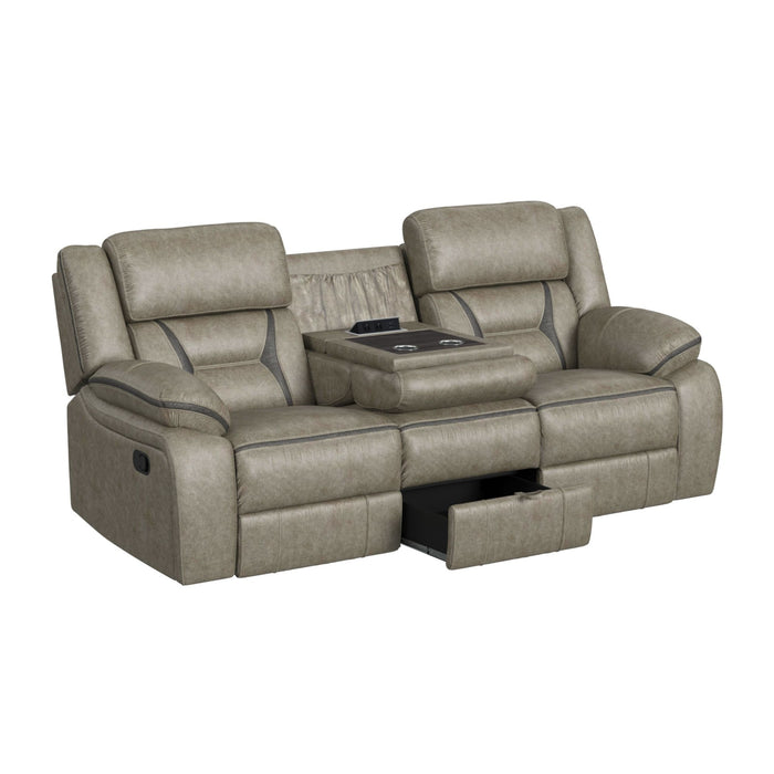 Engage Motion Sofa with DDT, Drawer and PWS in Corral Grey - Jack’s Furniture and More (Laredo, TX)
