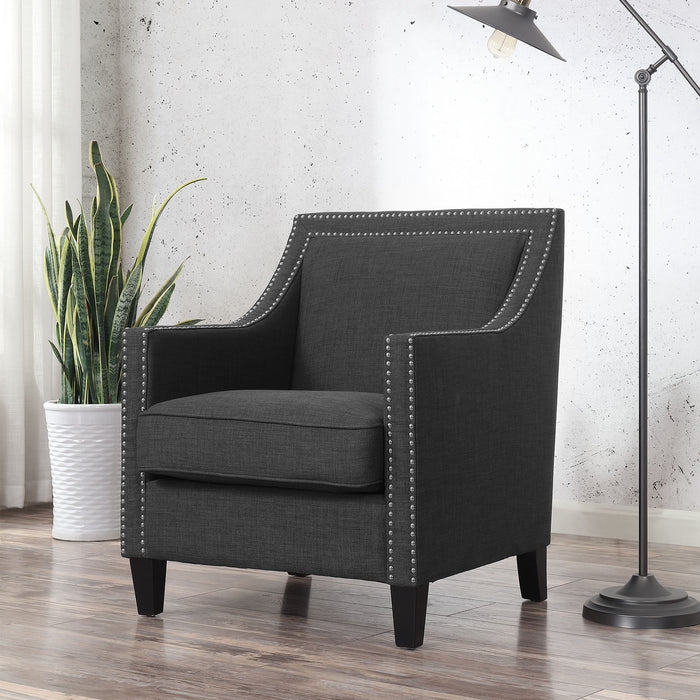 Erica 497 Chair W/Chrome Nails Heirloom Charcoal (ISTA 3) - Jack’s Furniture and More (Laredo, TX)