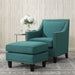Erica 497 Ottoman W/Chrome Nail Heirloome Teal (ISTA 3) - Jack’s Furniture and More (Laredo, TX)
