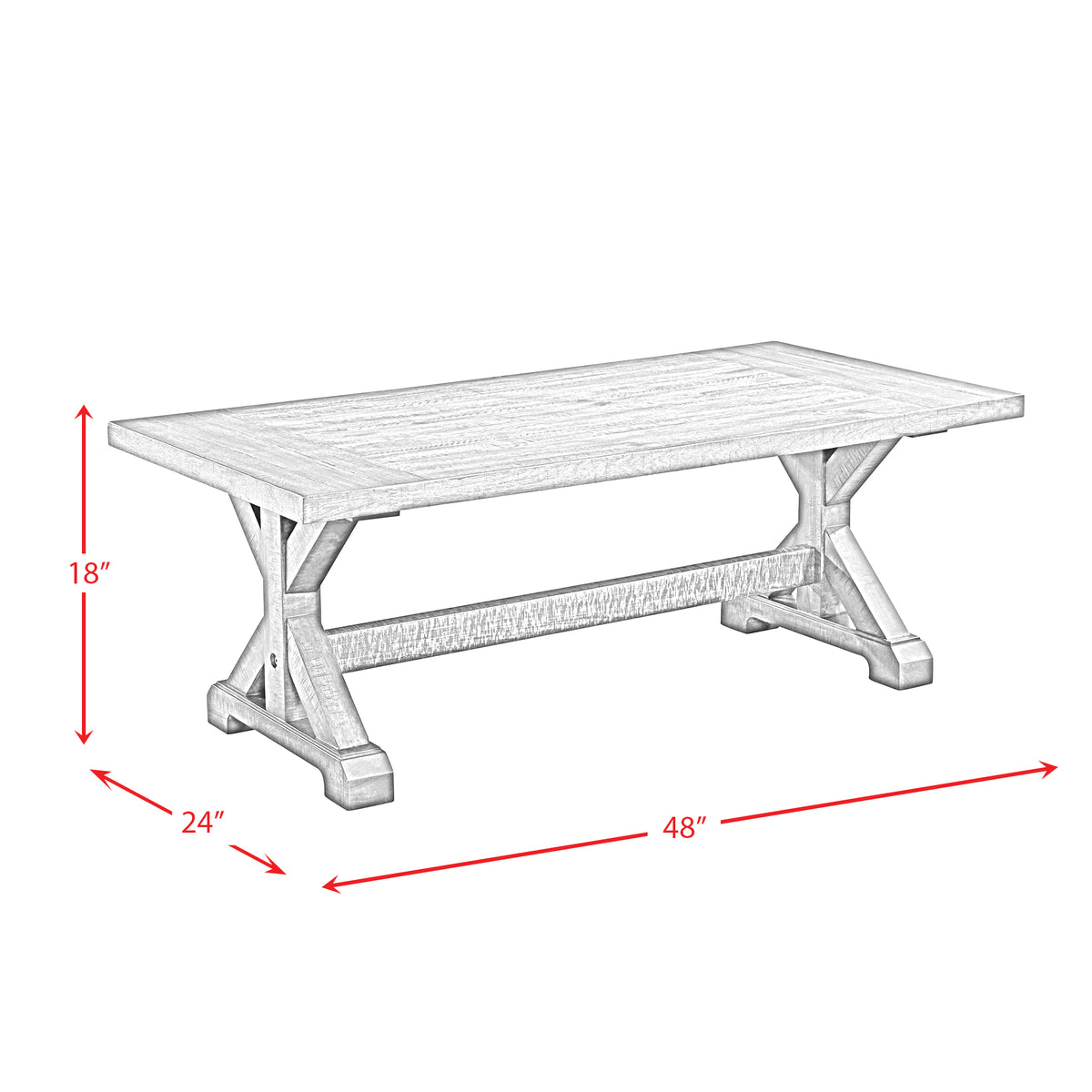 Finn Trestle Base Coffee Table - Jack’s Furniture and More (Laredo, TX)