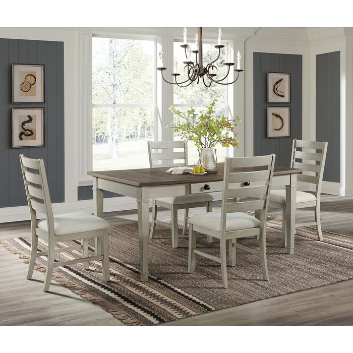 Farmington Rectangular Dining Table in Medium Brown and Washed Stone - Jack’s Furniture and More (Laredo, TX)