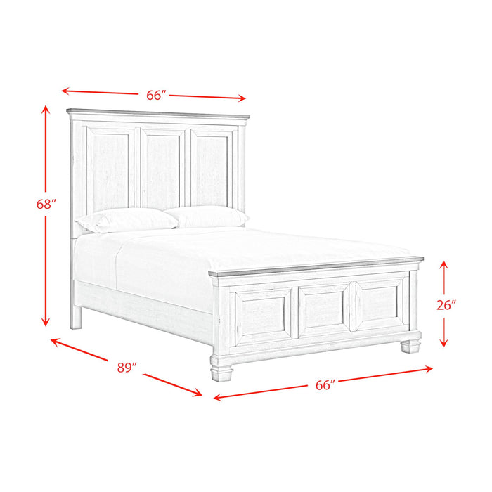 Farmington Panel Bed in Medium Brown and Washed Stone - Jack’s Furniture and More (Laredo, TX)