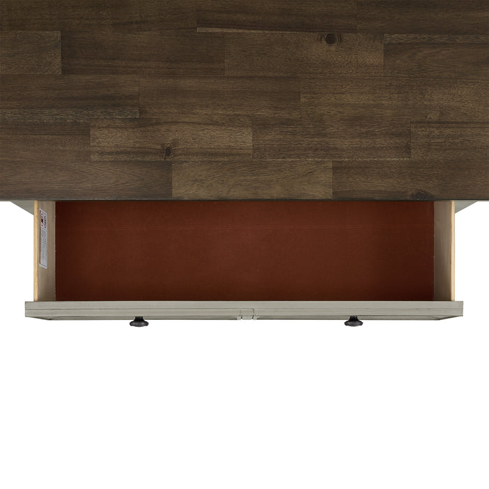 Farmington Panel Bedroom Set in Medium Brown and Washed Stone - Jack’s Furniture and More (Laredo, TX)