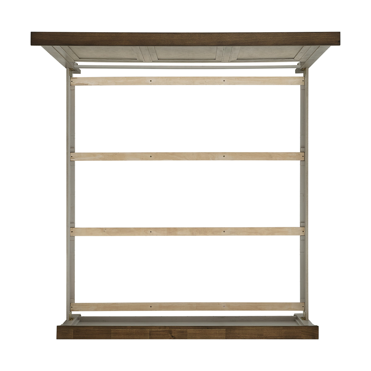 Farmington Panel Bed in Medium Brown and Washed Stone