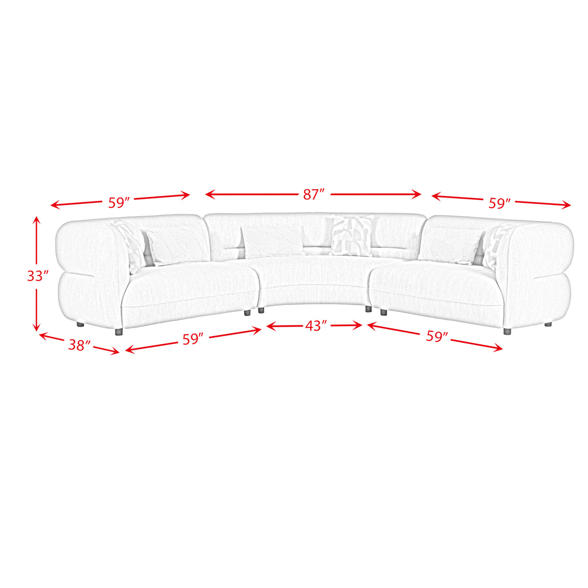 Four Seasons RHF Loveseat in Woolen Camel with 2 Pillows - Jack’s Furniture and More (Laredo, TX)